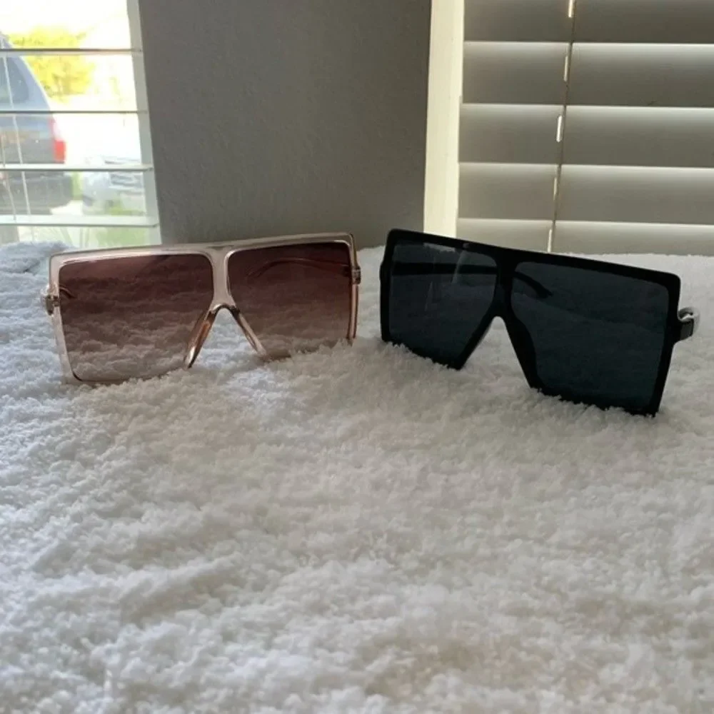 Champagne Oversized Square Sunglasses - Picture 4 of 4